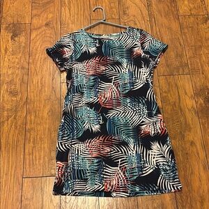 Tommy Bahama Multicolor Leaf Print Midi Dress